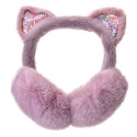 Clayre & Eef Cache-oreilles pour enfants one size Violet Peluche