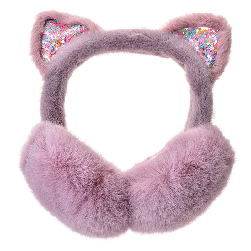 Clayre & Eef Cache-oreilles pour enfants one size Violet Peluche