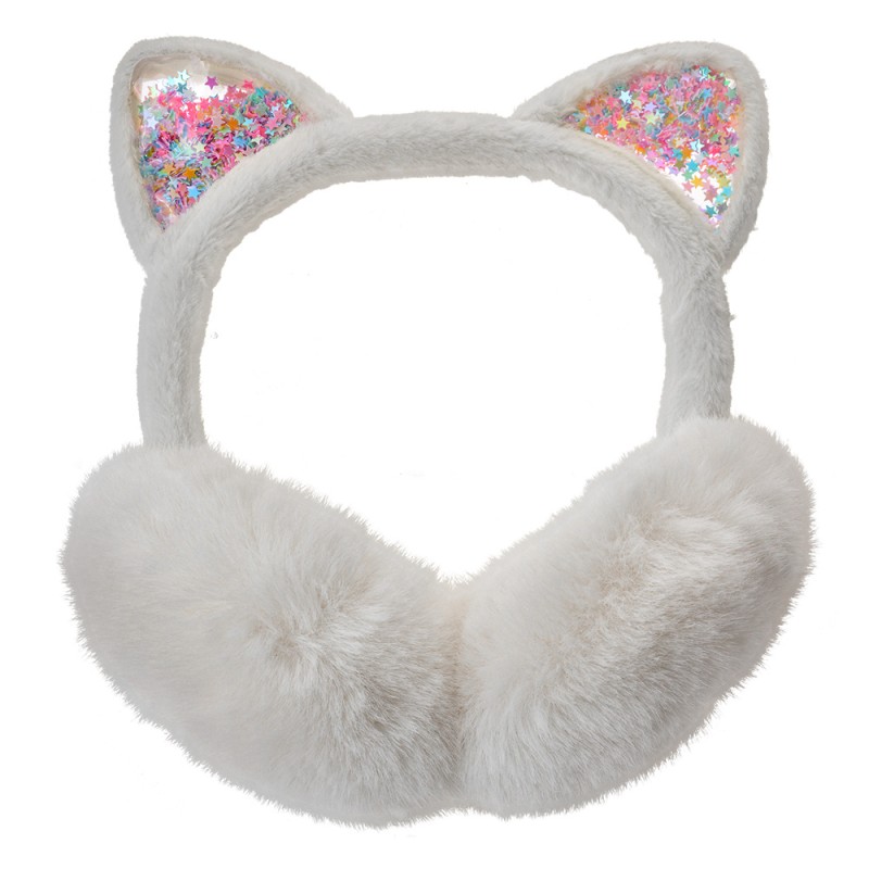 Clayre & Eef Kids' Ear Warmers one size White Plush