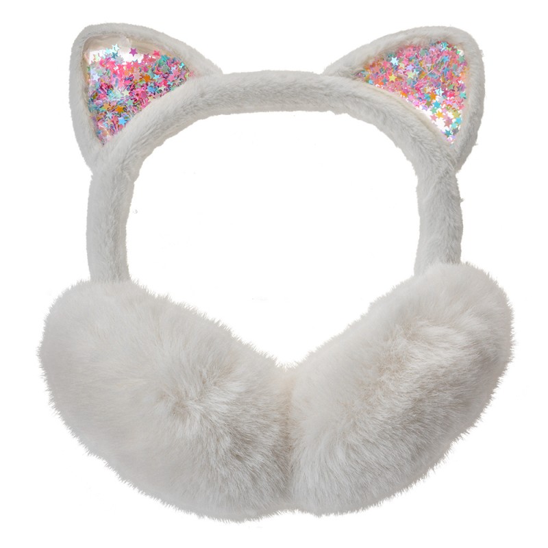 Clayre & Eef Cache-oreilles pour enfants one size Blanc Peluche