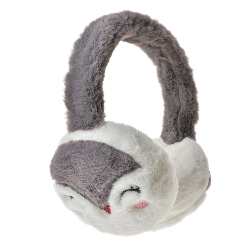 Clayre & Eef Kids' Ear Warmers one size Grey Plush