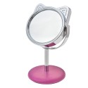 Clayre & Eef Mirror Cat Ø 9x14 cm Beige Pink Metal Glass Round