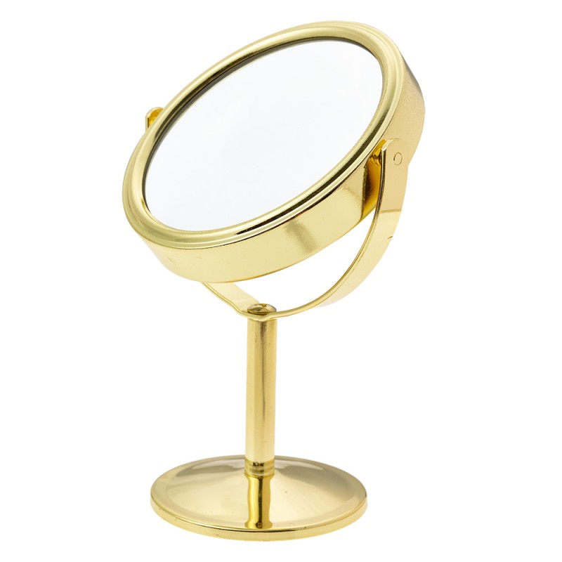 Clayre & Eef Mirror Ø 9x14 cm Gold colored Metal Glass Round
