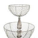 Clayre & Eef 2-Tiered Stand Ø 30x44 cm Beige Iron Round