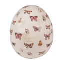 Clayre & Eef Decoration Egg Ø 14x16 cm Beige Pink Ceramic