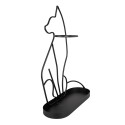 Clayre & Eef Umbrella Stand Cat 59 cm Black Iron
