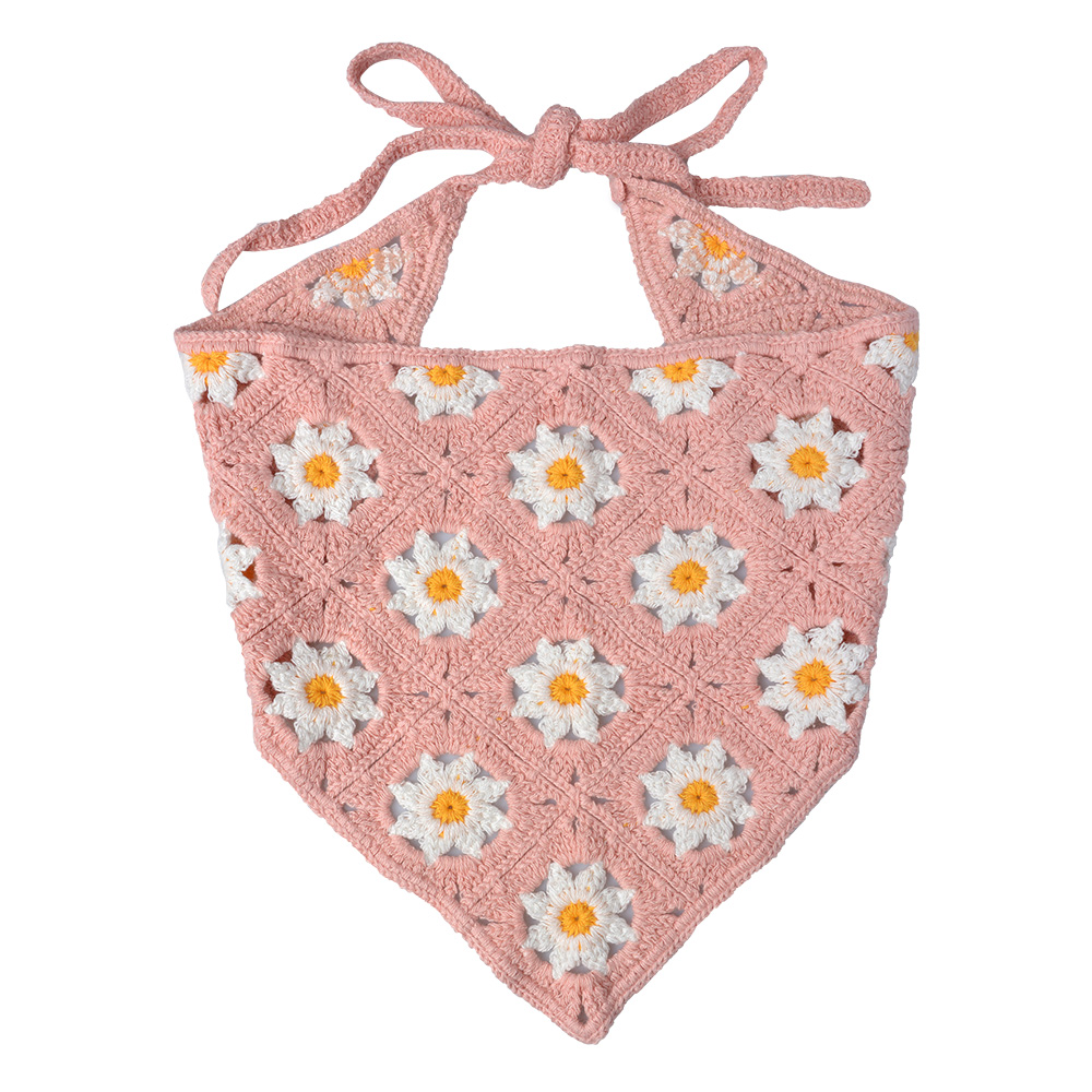 Clayre&Eef Bandana Kind 80 cm Roze Katoen Bloemen afbeelding