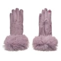 Clayre & Eef Gants en fausse fourrure 9x24 cm Violet Polyester