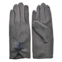 Clayre & Eef Winter Gloves 9x24 cm Grey Polyester