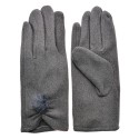 Clayre & Eef Winterhandschuhe 9x24 cm Grau Polyester