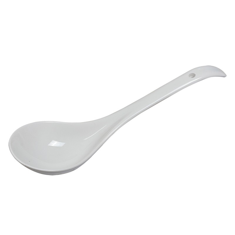 Clayre & Eef Spoon 22x7x3 cm White Ceramic