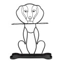 Clayre & Eef Umbrella Stand Dog 58 cm Black Iron
