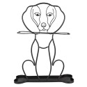 Clayre & Eef Umbrella Stand Dog 58 cm Black Iron
