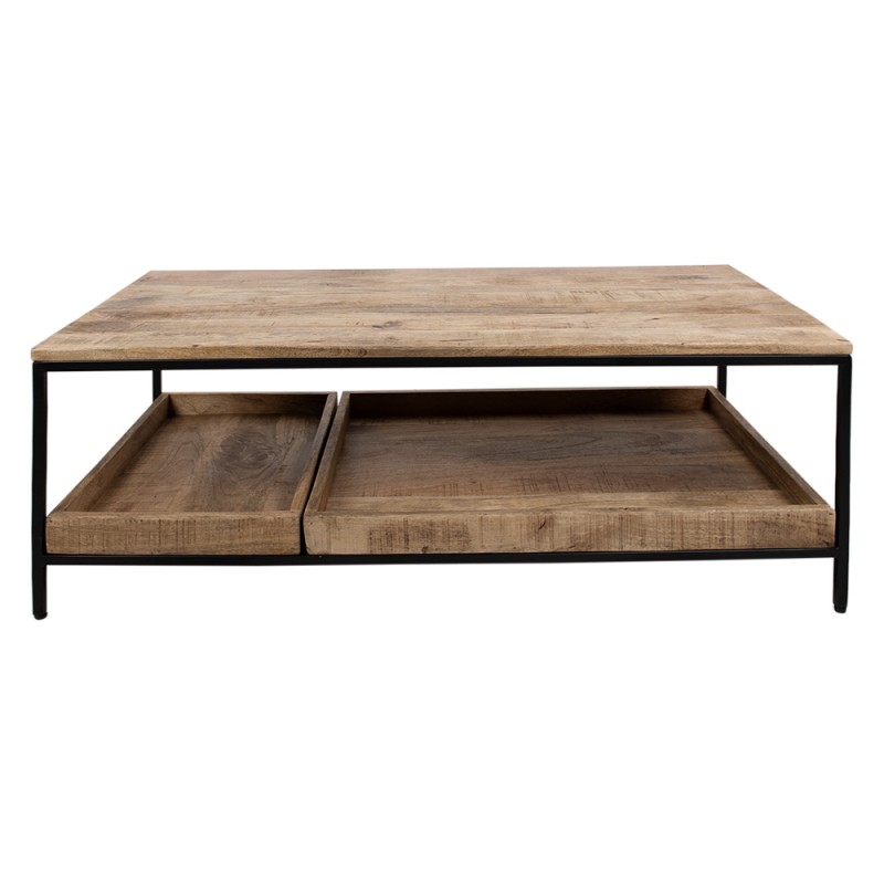 Clayre & Eef Coffee Table 110x55x40 cm Brown Wood