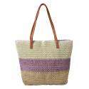 Clayre & Eef Borsa da spiaggia 46x30 cm Viola Sintetico