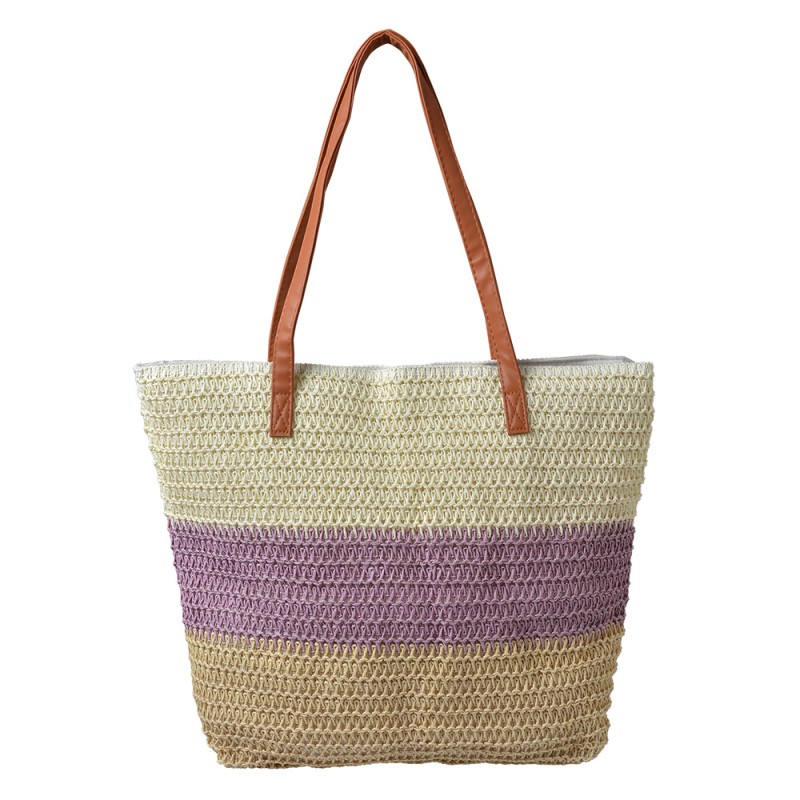 Clayre & Eef Beach Bag 46x30 cm Purple Synthetic