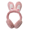 Clayre & Eef Cache-oreilles pour enfants one size Rose Peluche