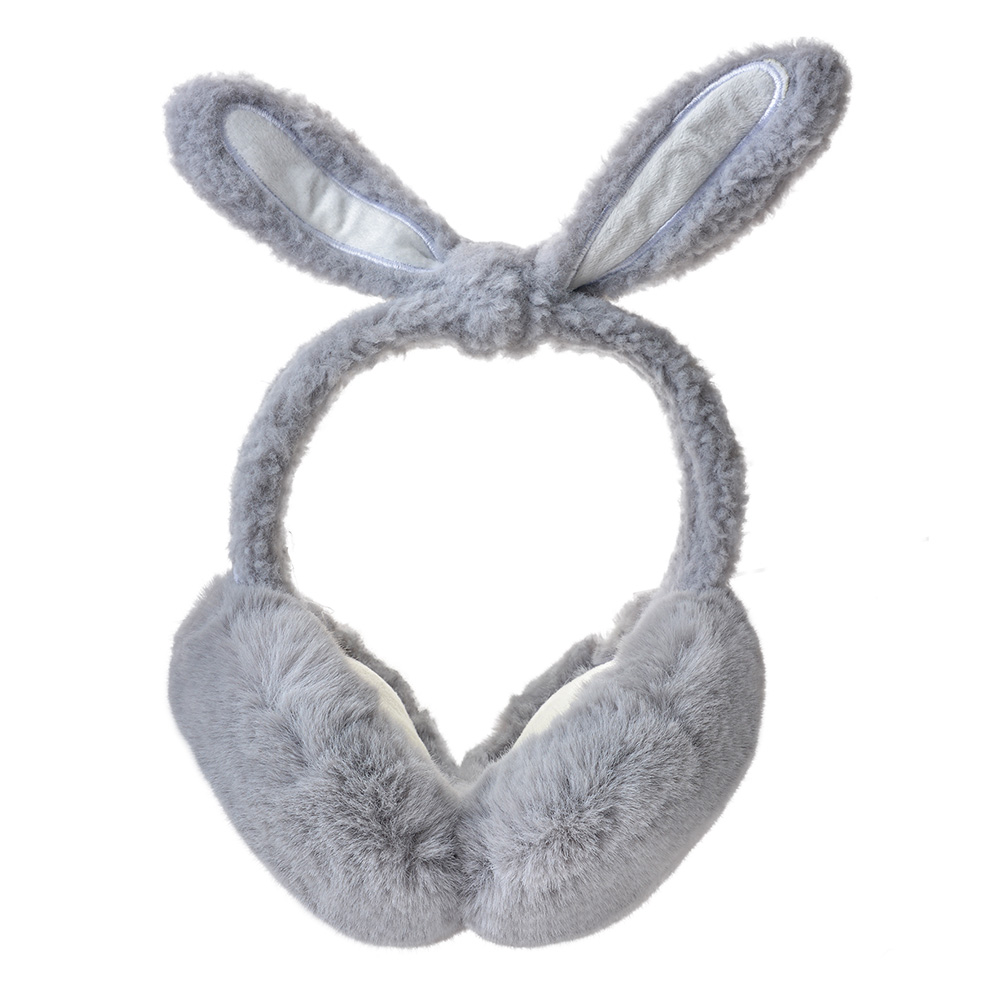 Clayre & Eef Oorwarmers Kinderen one size Grijs Pluche afbeelding