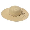 Clayre & Eef Chapeau de femme Beige Paille en papier Coquillages