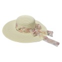 Clayre & Eef Chapeau de femme Blanc Paille en papier