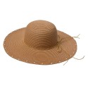 Clayre & Eef Chapeau de femme Marron Paille en papier