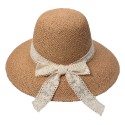 Clayre & Eef Cappello da donna Marrone Paglia di carta