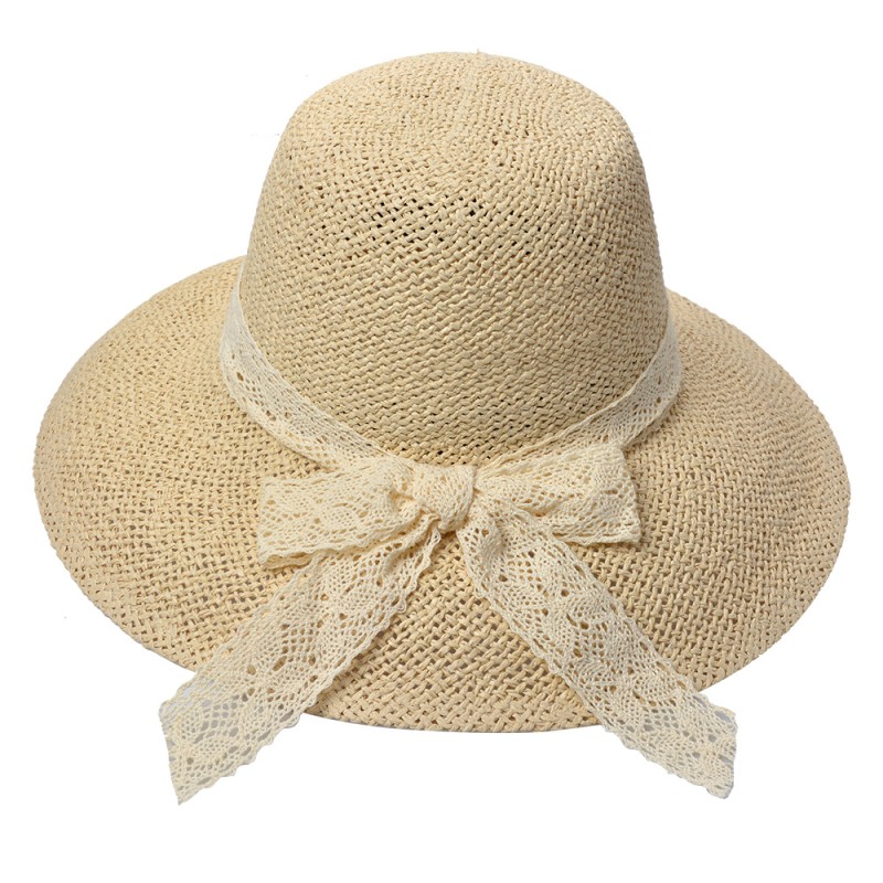 Clayre & Eef Cappello da donna Beige Paglia di carta