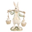 Clayre & Eef Figur Kaninchen 17 cm Weiß Grün Polyresin