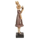 Clayre & Eef Statuetta Coniglio 28 cm Marrone Poliresina
