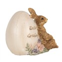 Clayre & Eef Figurine Rabbit 12x7x9 cm Brown Polyresin Easter Greetings