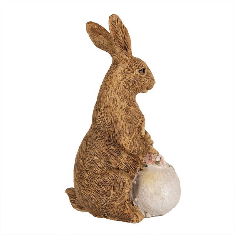 Clayre & Eef Figurine Rabbit 14 cm Brown Polyresin