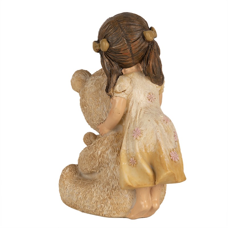 Clayre & Eef Figurine Girl 12 cm Brown Polyresin
