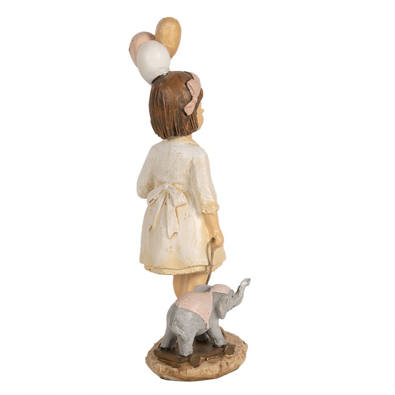 Clayre & Eef Figurine Girl 18 cm Beige Polyresin