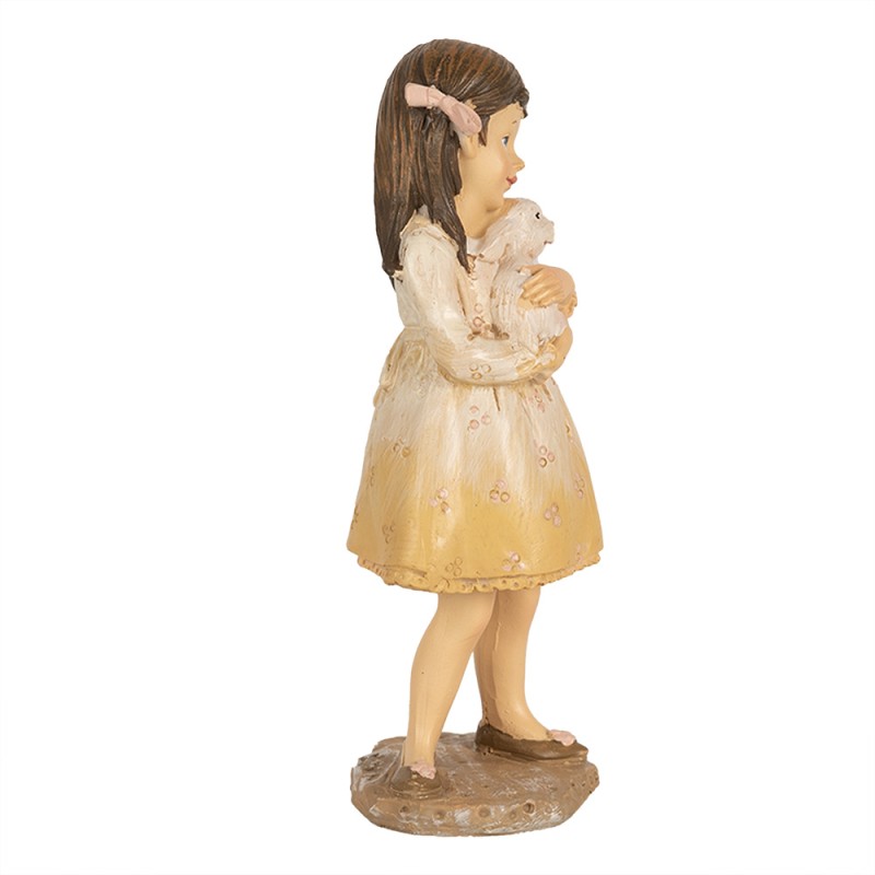 Clayre & Eef Figurine Girl 15 cm Beige Polyresin