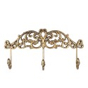 Clayre & Eef Wandgarderobe 38x5x19 cm Goldfarbig Eisen