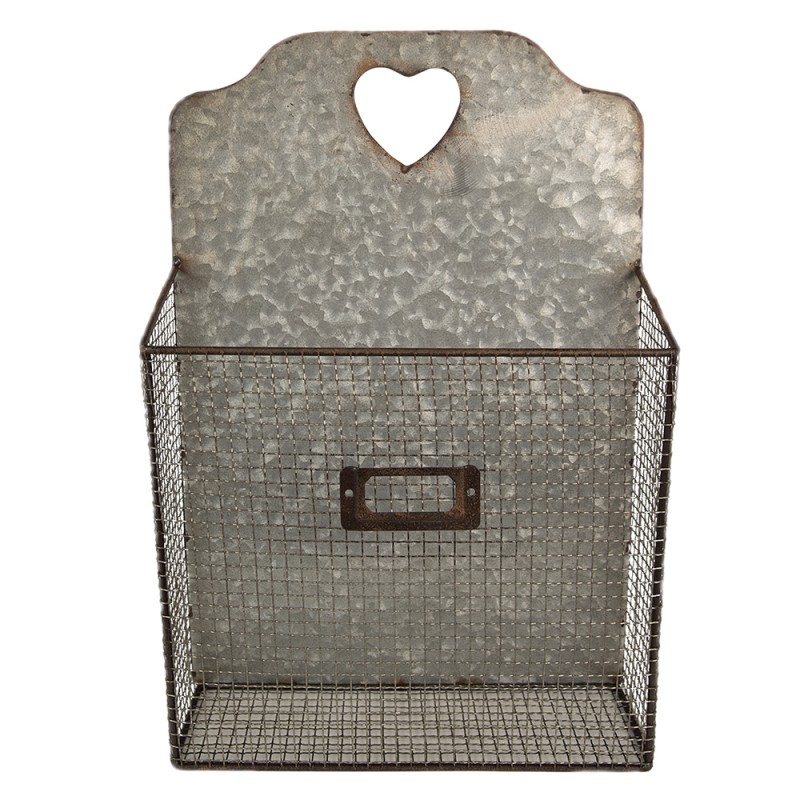 Clayre & Eef Porte-revues 25x10x38 cm Gris Fer Rectangle