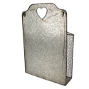 Clayre & Eef Magazine Holder 25x10x38 cm Grey Iron Rectangle