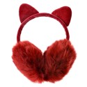 Clayre & Eef Protège-oreilles pour filles Rouge Polyester
