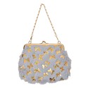 Clayre & Eef Wallet 15x10 cm Grey Gold colored Synthetic Butterflies