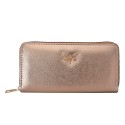 Clayre & Eef Wallet 19x10 cm Gold colored Artificial Leather Rectangle Dragonfly