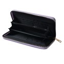 Clayre & Eef Brieftasche 19x10 cm Violett Kunstleder Rechteck Kleeblatt