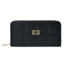 Clayre & Eef Wallet 19x10 cm Black Artificial Leather Rectangle Four-Leaf Clover
