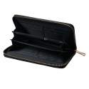 Clayre & Eef Brieftasche 19x10 cm Schwarz Kunstleder Rechteck Kleeblatt