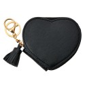 Clayre & Eef Wallet 10x10 cm Black Plastic Heart-Shaped