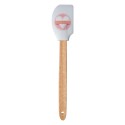 Clayre & Eef Spatula 29x6 cm White Pink Silicone Heart