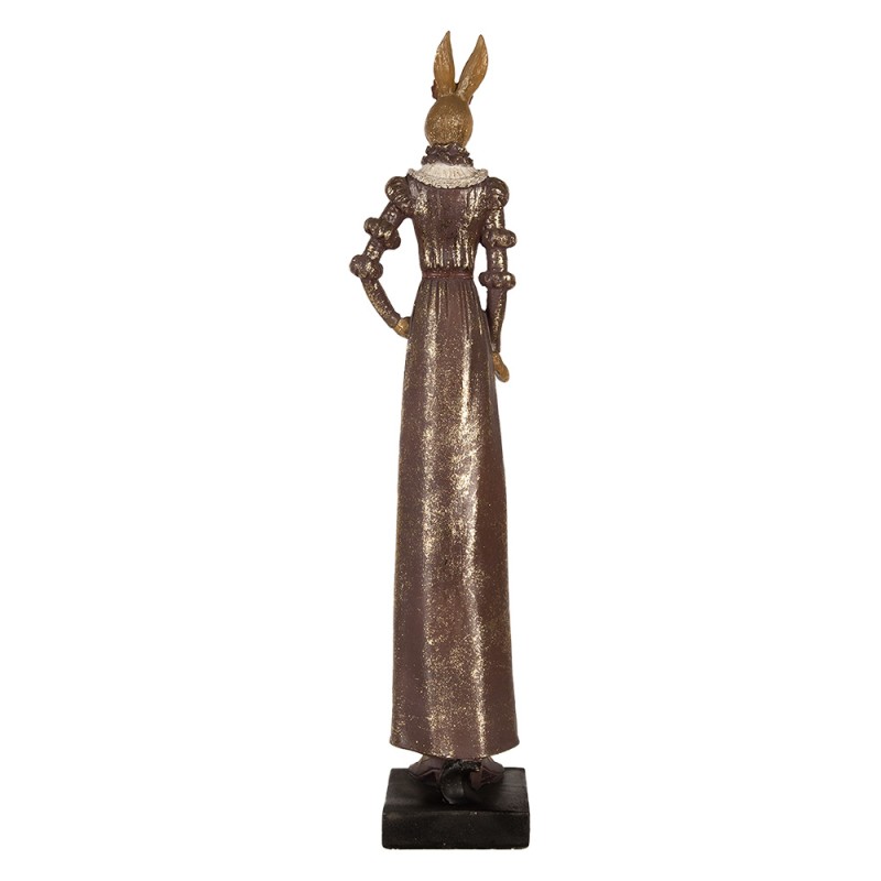 Clayre & Eef Figurine Lapin 53 cm Marron Polyrésine