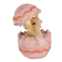 Clayre & Eef Figurine Rabbit 8 cm Brown Pink Polyresin
