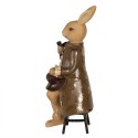 Clayre & Eef Figur Kaninchen 20 cm Braun Polyresin