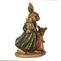 Clayre & Eef Statuetta Coniglio 19 cm Color oro Poliresina