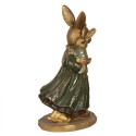 Clayre & Eef Figur Kaninchen 19 cm Goldfarbig Polyresin